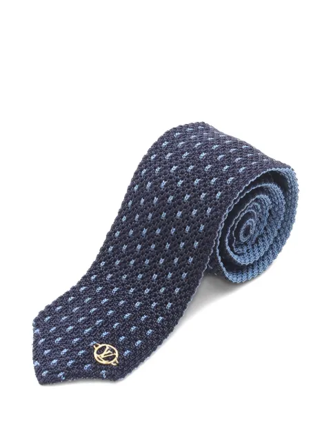 Louis Vuitton Pre-Owned corbata de seda con placa del logo 2020