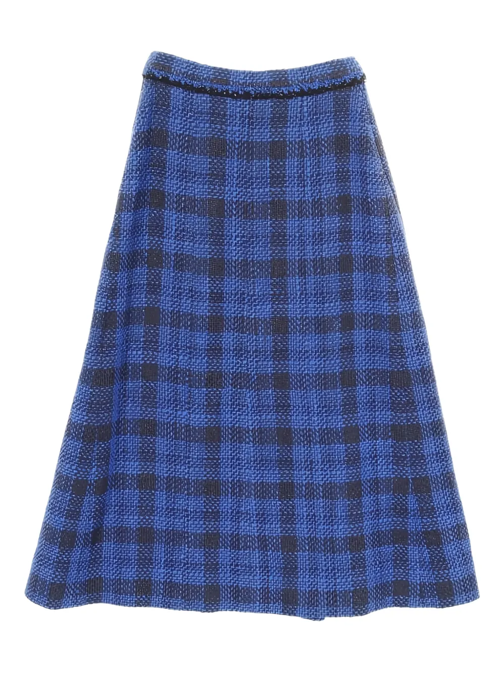 CHANEL Pre-Owned 1986-1988 button tweed midi skirt - Blu