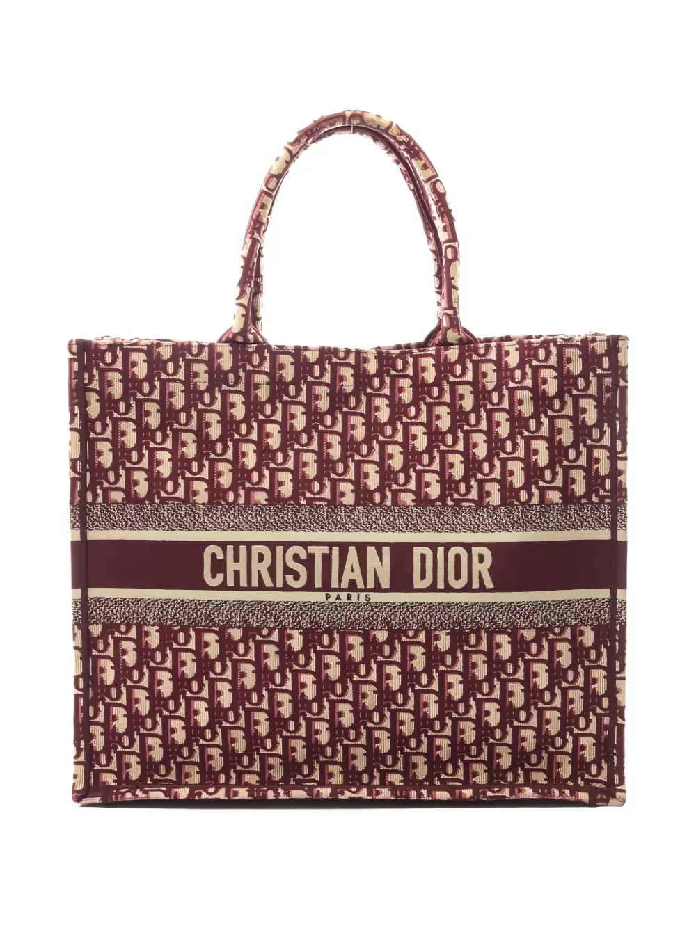 Christian Dior Pre-Owned 2010 oblique canvas tote bag - Rosso
