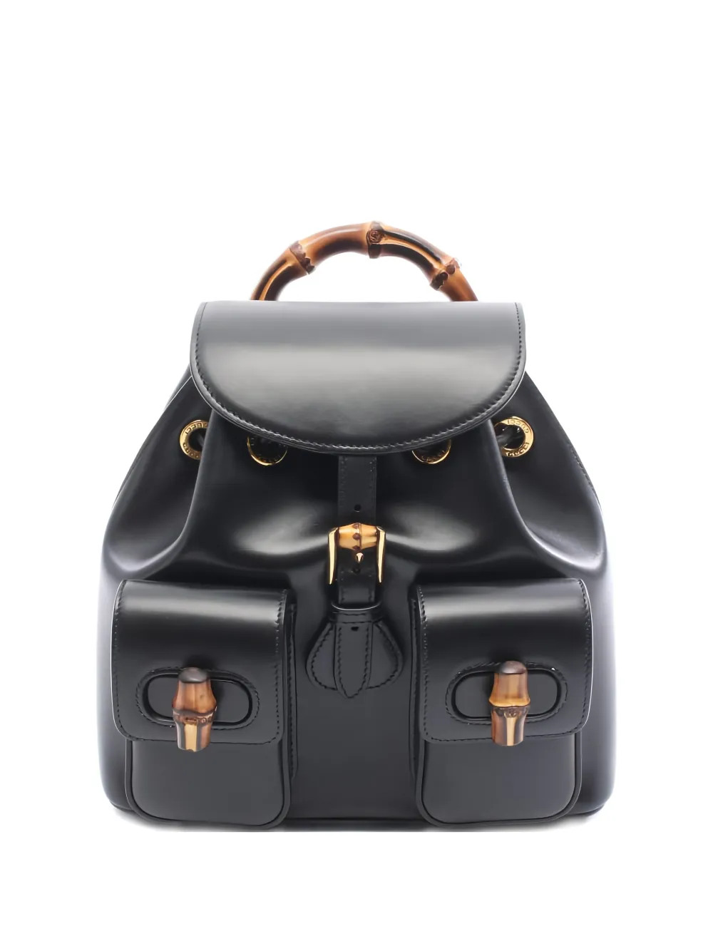 Gucci Pre-Owned 2010s Bamboo leather backpack - Nero