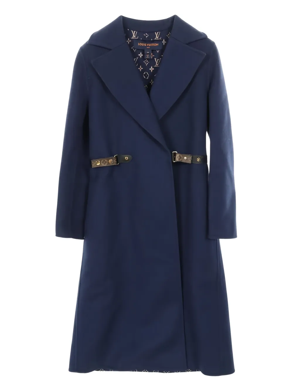 Louis Vuitton Pre-Owned Cappotto in lana con monogramma 2010 - Blu