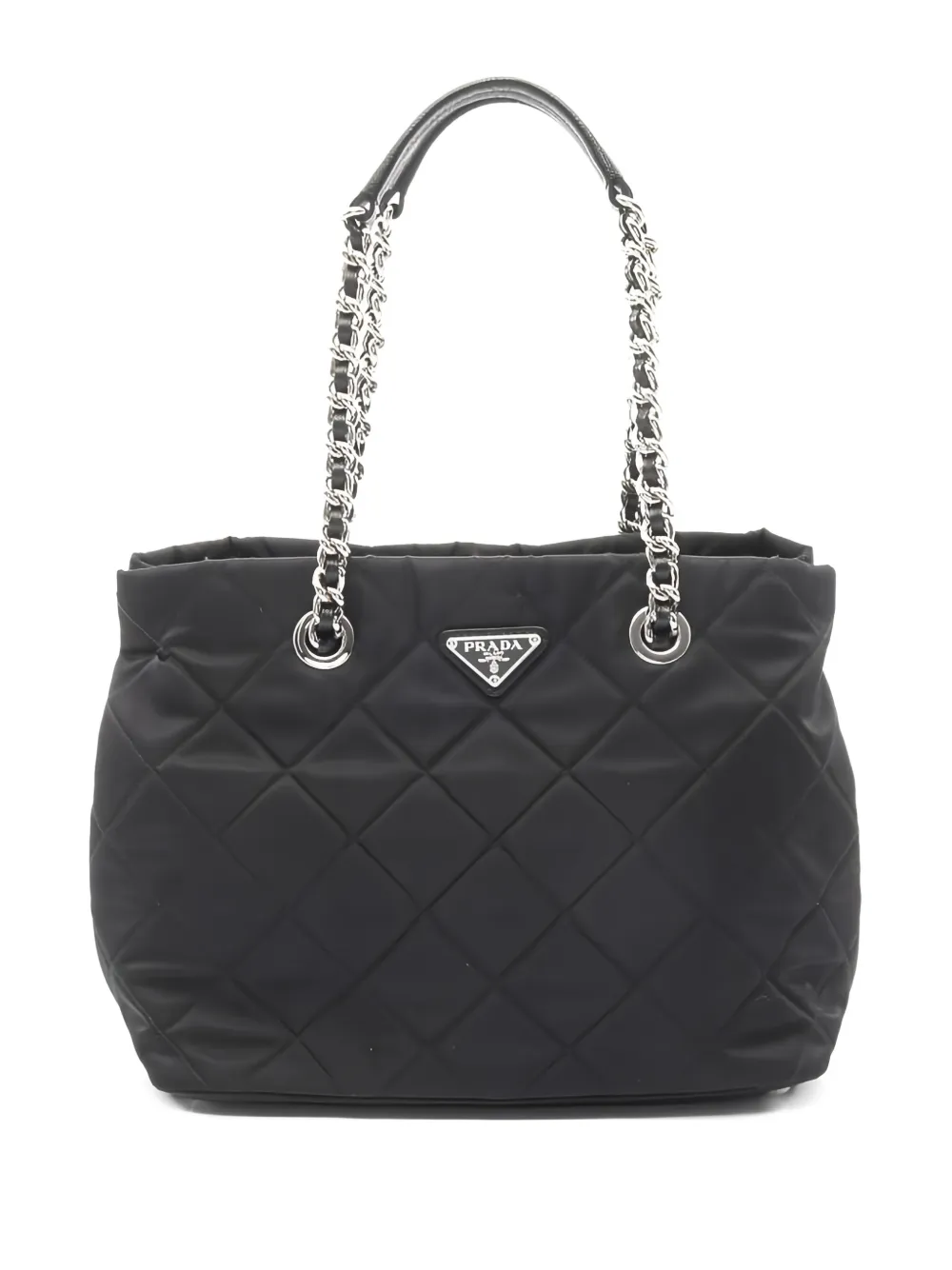 Prada Pre-Owned Borsa tote con placca logo anni 2010 - Nero