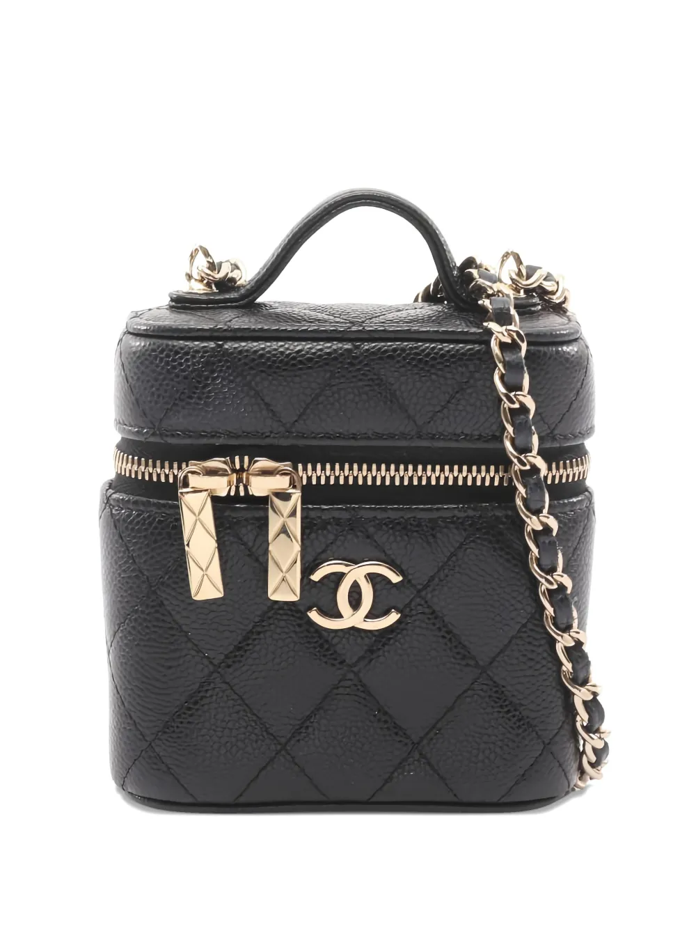 CHANEL Pre-Owned 2021~2022 matelasse chain tote bag - Nero
