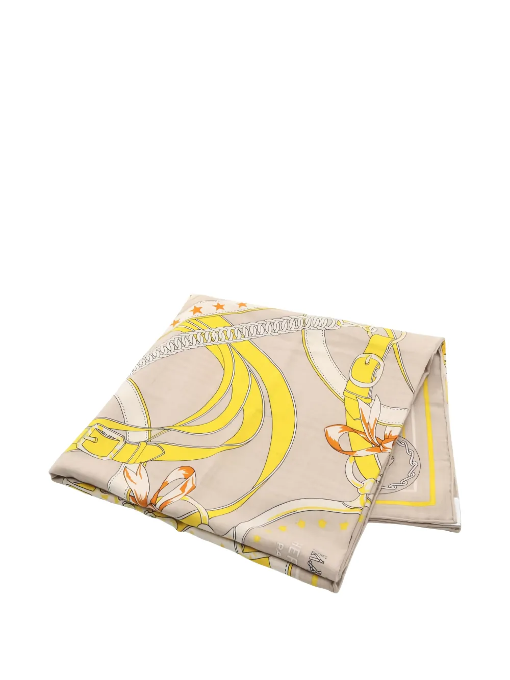 Hermès Pre-Owned Foulard Carréjean Carres 140 La Promenade Du Matin anni 2010 - Toni neutri