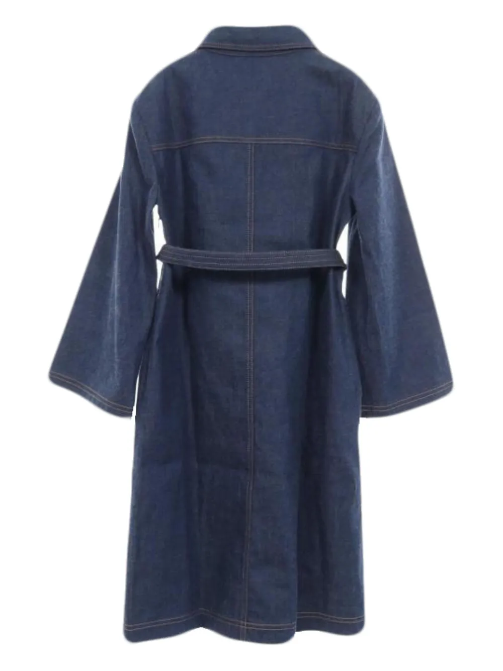 Gucci Pre-Owned 2010s logo-patch denim shirt dress - Blauw