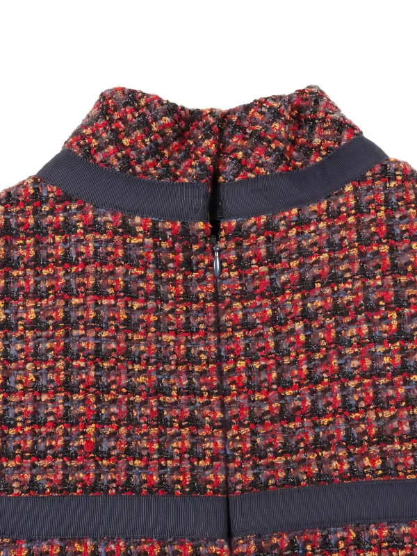 chanel red tweed dress Chanel Red Tweed Dress
