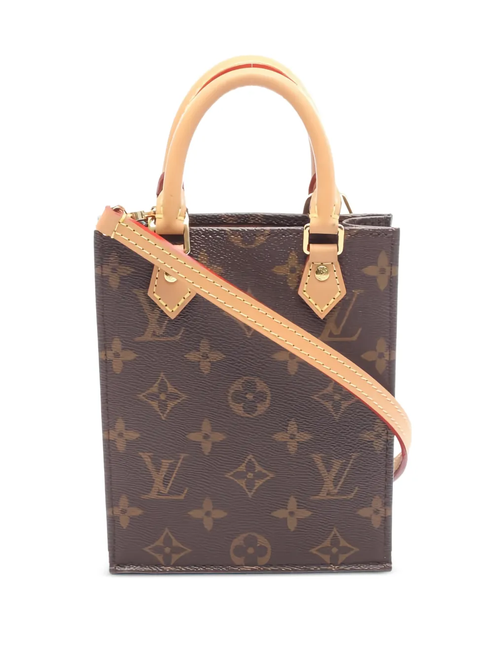 Louis Vuitton Pre-Owned 2010 Petit Sac Plat Handtasche mit Monogramm - Braun