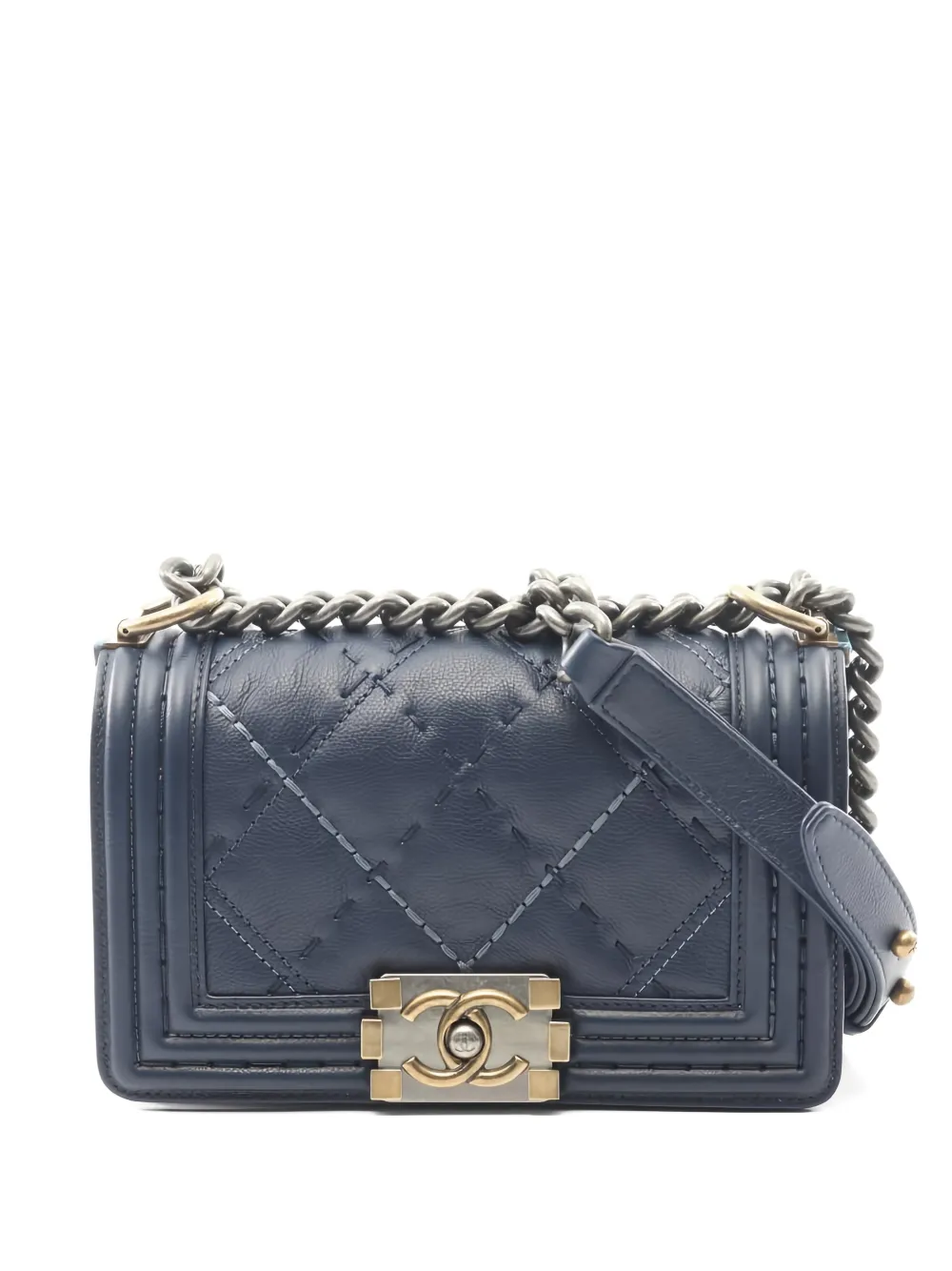 CHANEL Pre-Owned 2014-2015 small chain-strap shoulder bag - Blu