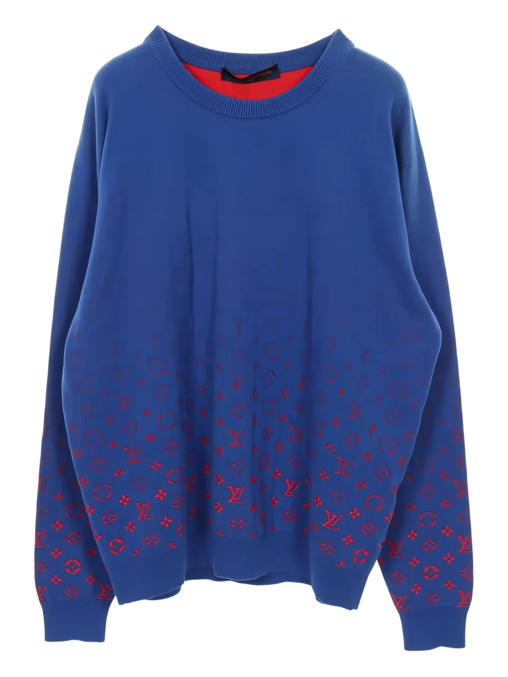 Louis Vuitton Pre-Owned 2020s Pullover mit Monogramm-Farbverlauf - Blau