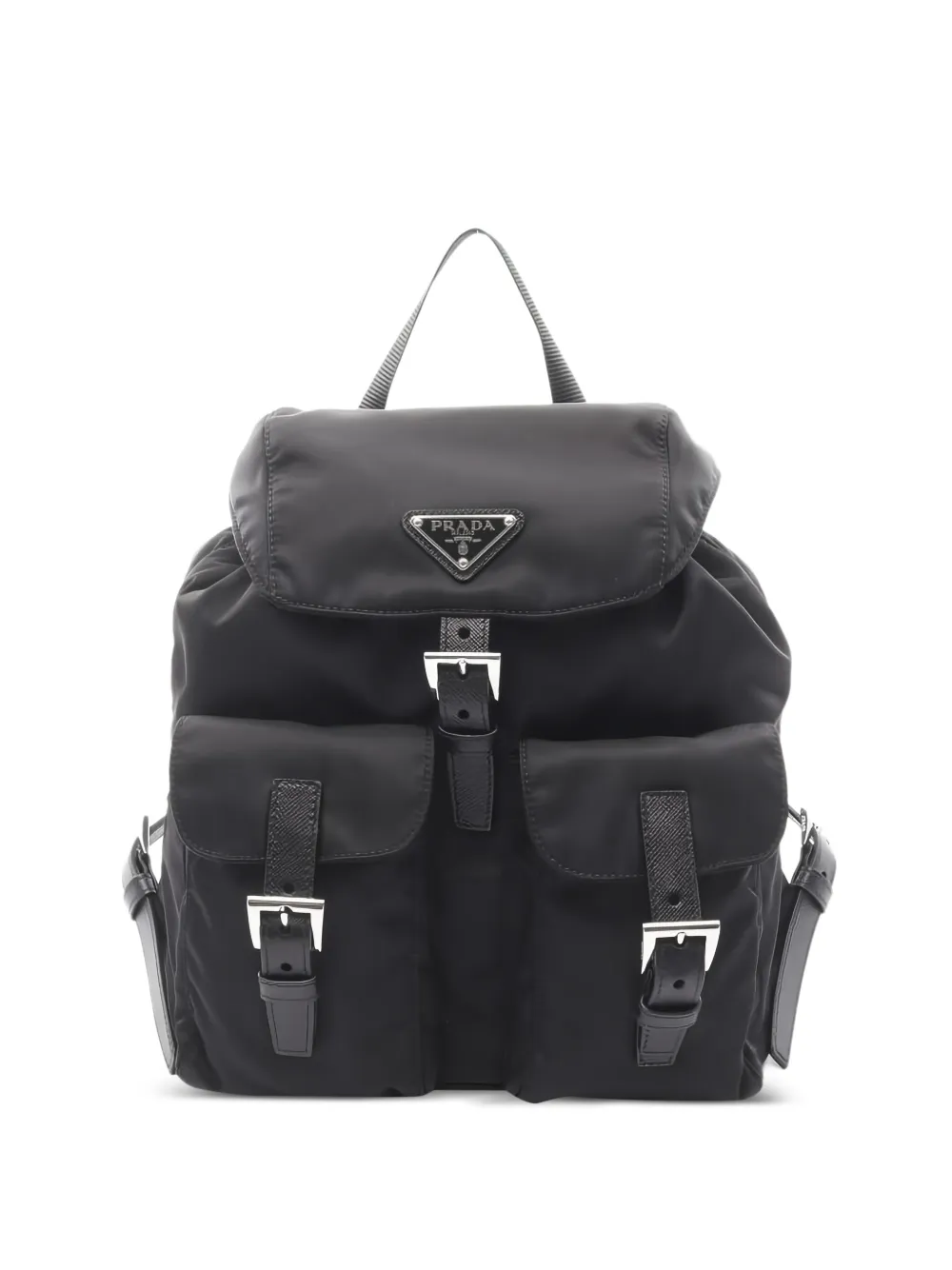 Prada Pre-Owned Zaino con placca logo anni 2020 - Nero