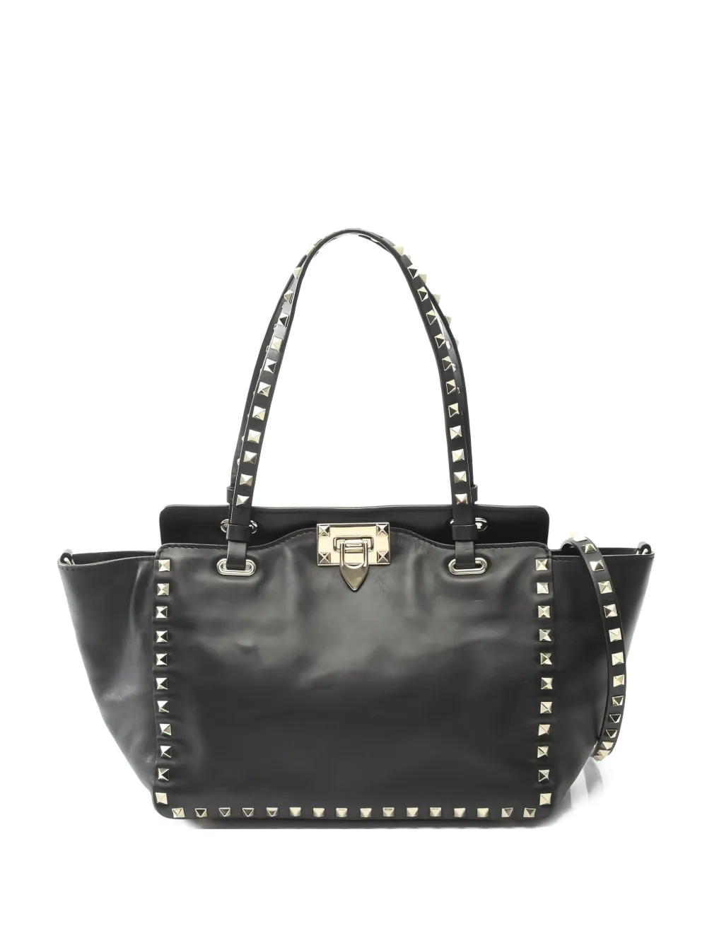 Valentino Garavani Pre-Owned Borsa tote Rockstud in pelle - Nero