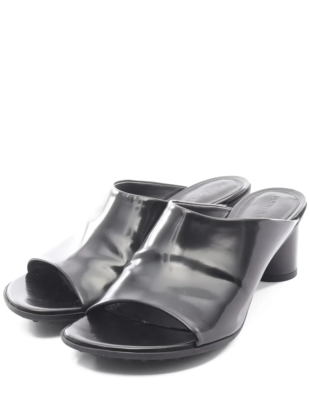 Bottega Veneta Pre-Owned 2010s leather block-heel sandals - Schwarz