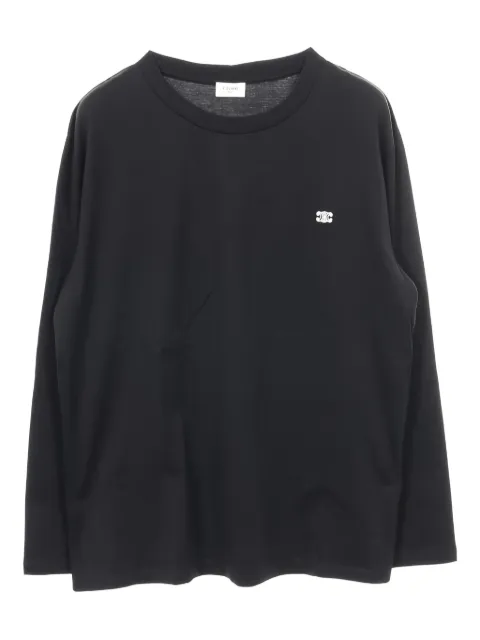 Celine Pre-Owned 2010s Triomphe embroidery long-sleeve top