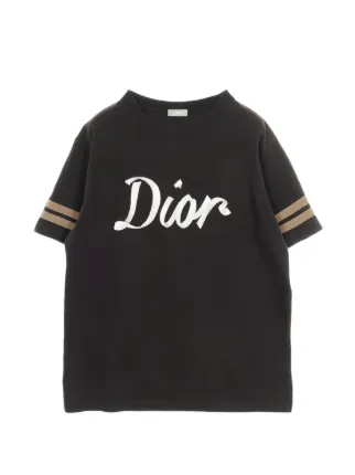 Christian Dior Pre-Owned logo-print T-shirt | Black | FARFETCH