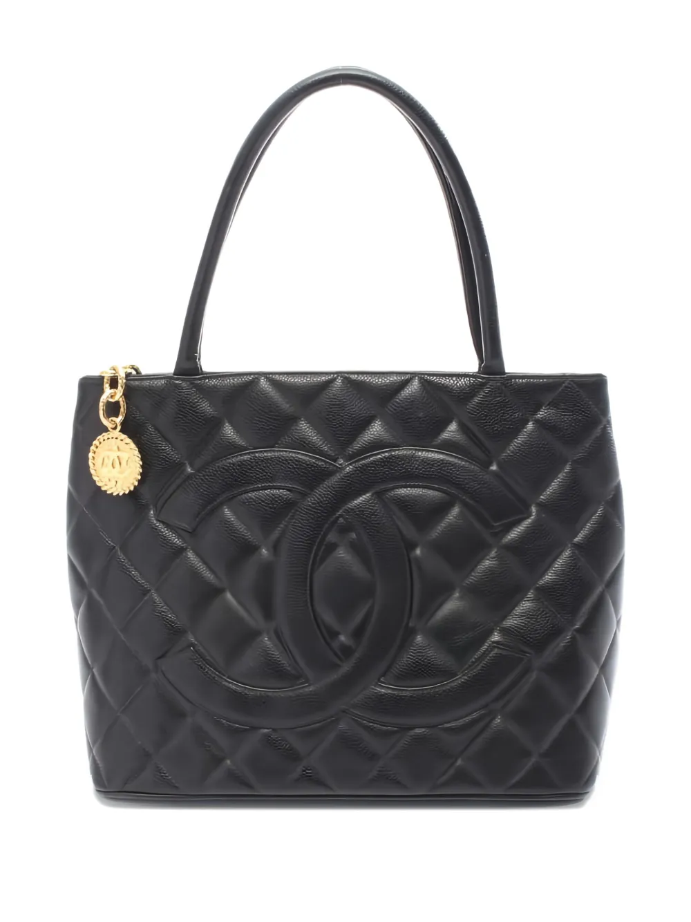 CHANEL Pre-Owned 2000-2002 quilted charm shoulder bag - Nero