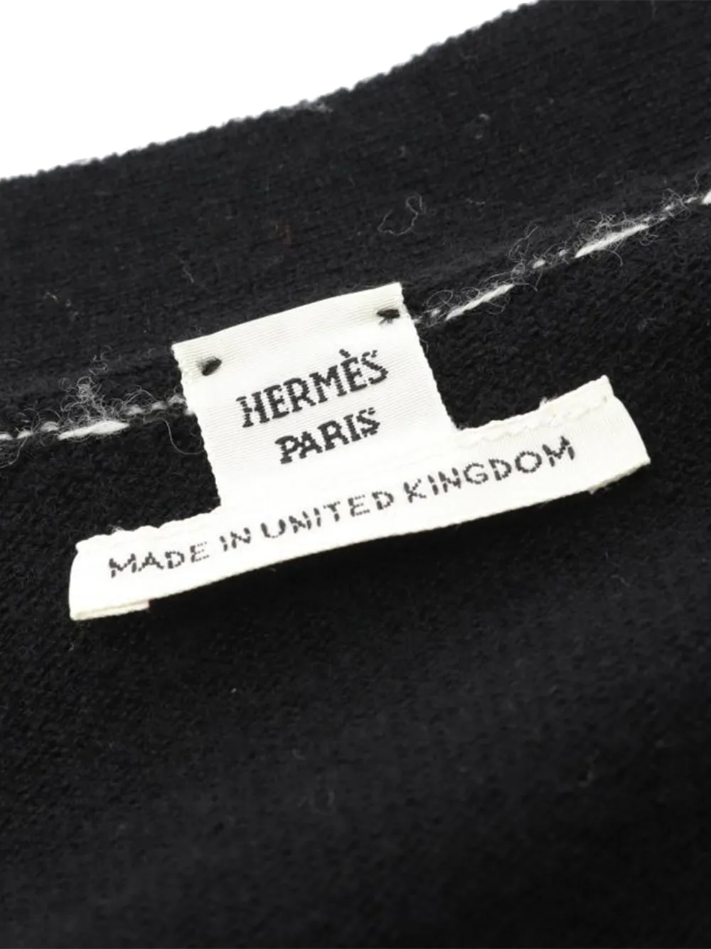 Pre-owned Hermes 2010s V-neck Cashmere Cardigan In Black