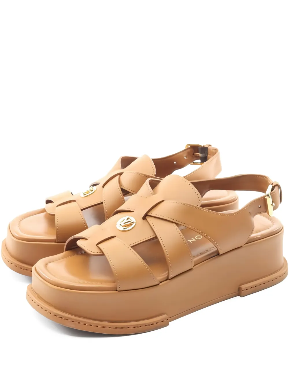 Louis Vuitton Pre-Owned 2024 Maya Sandalen mit überkreuzten Riemen - Braun