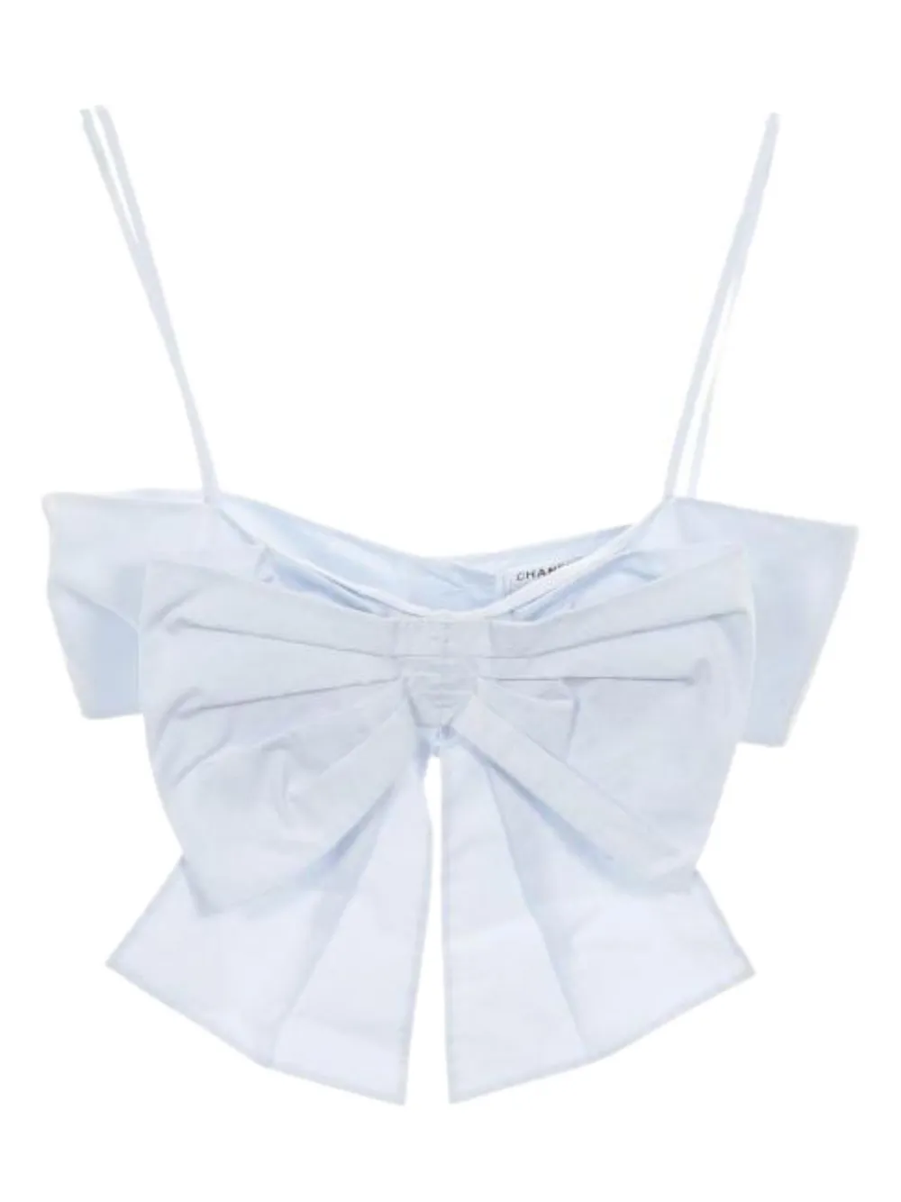 CHANEL Pre-Owned 1986-1988 spaghetti-straps blouse - Blu