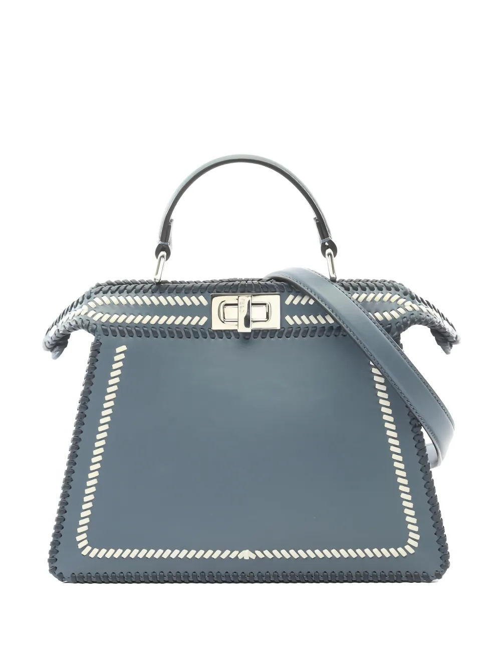 Fendi Pre-Owned 2010s small Peekaboo leather handbag - Blu