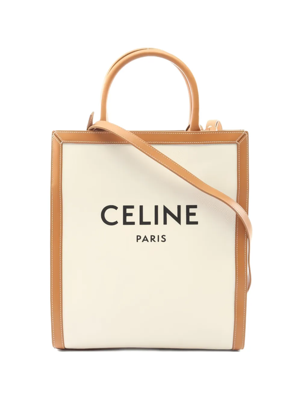 Celine Pre-Owned 2010s small Hippopotamus canvas leather tote bag - Toni neutri