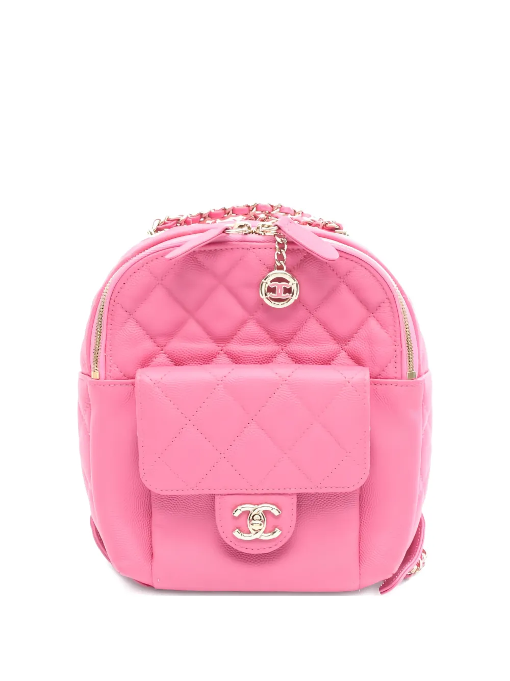 CHANEL Pre-Owned 2019 matelasse quilted backpack mini bag - Pink
