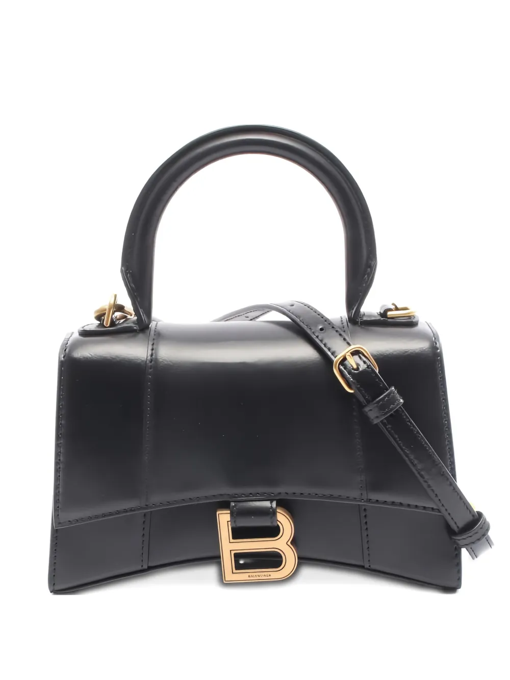 Balenciaga Pre-Owned Hourglass leather handbag - Black