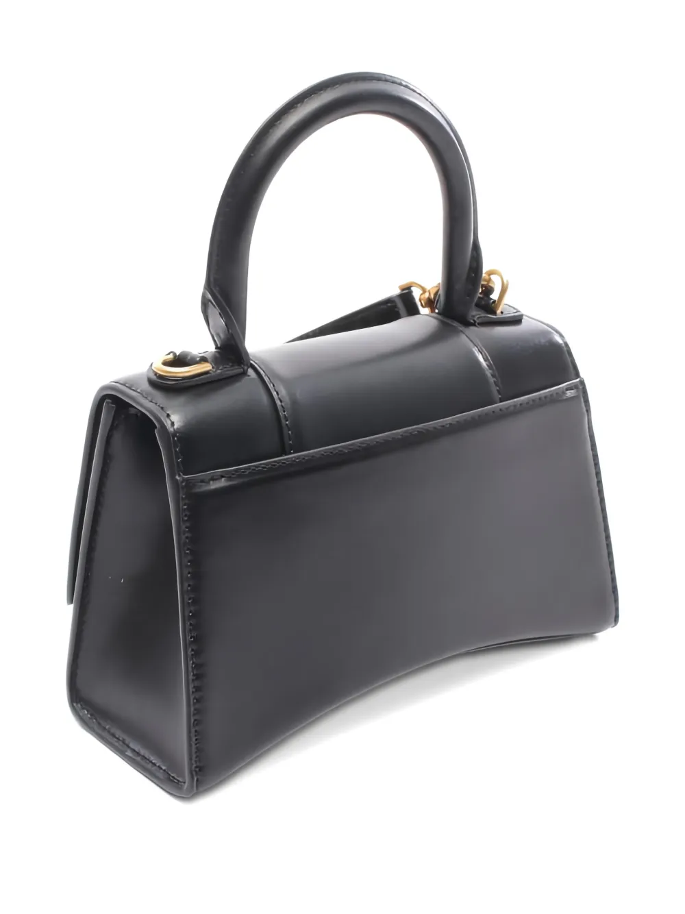 Hourglass leather handbag
