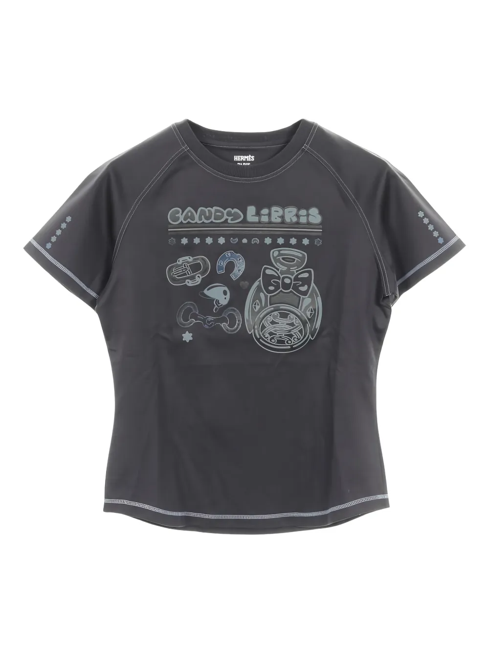 Hermès Pre-Owned T-shirt girocollo con maniche raglan anni 2020 - Grigio