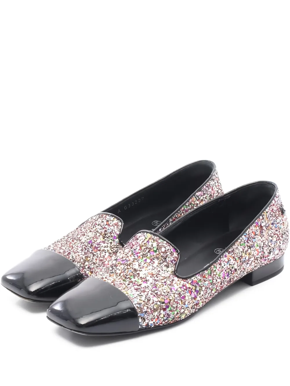 CHANEL Pre-Owned 1986-1988 glitter pumps - Schwarz