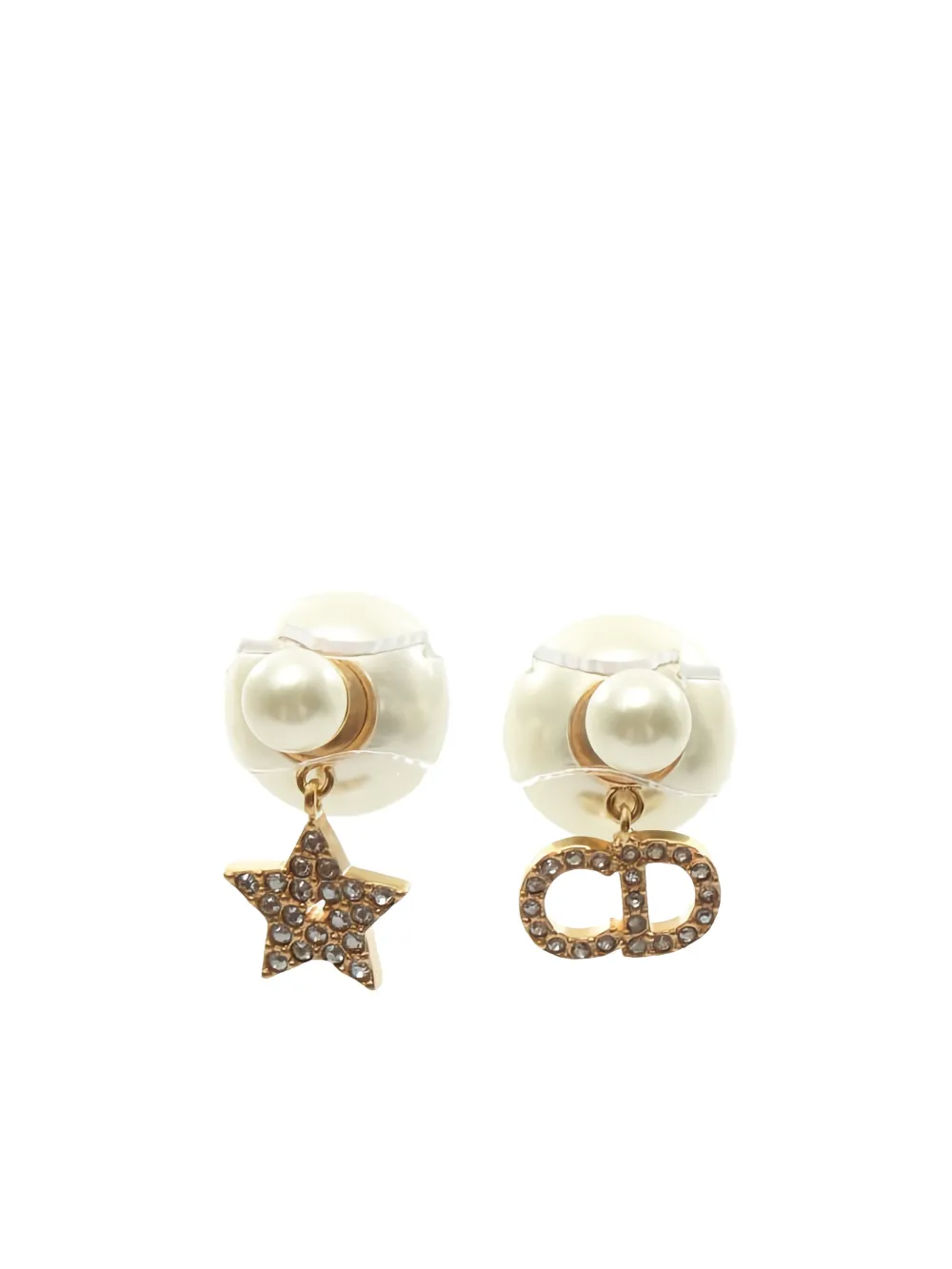 Christian Dior Pre-Owned 2020s star logo stud earrings - Gold