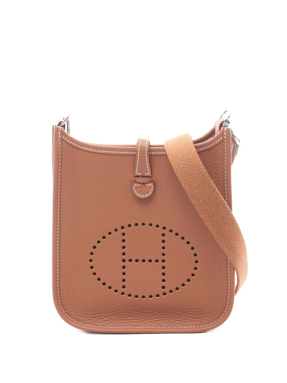 Hermès Pre-Owned Borsa a spalla Evelyn TPM traforata 2025 - Marrone