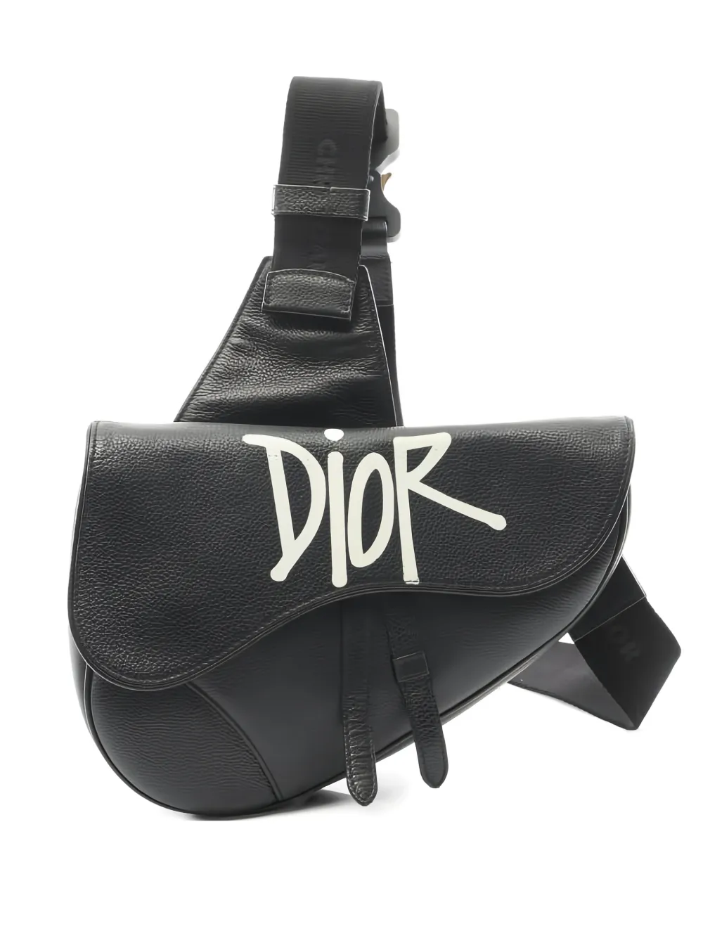 Christian Dior Pre-Owned 2000s saddle leather messenger bag - Nero