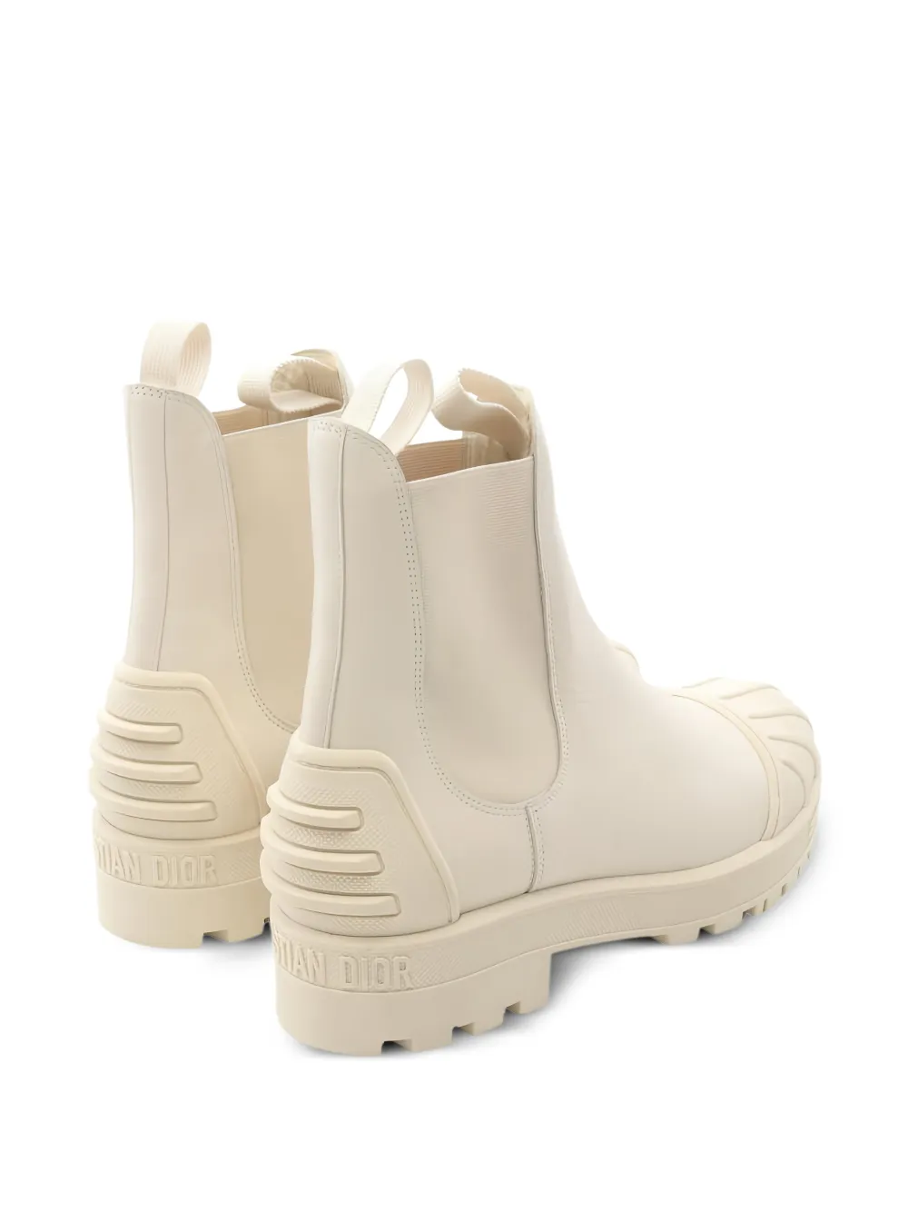 Christian Dior Pre-Owned 2000s side gore leather boots - Beige