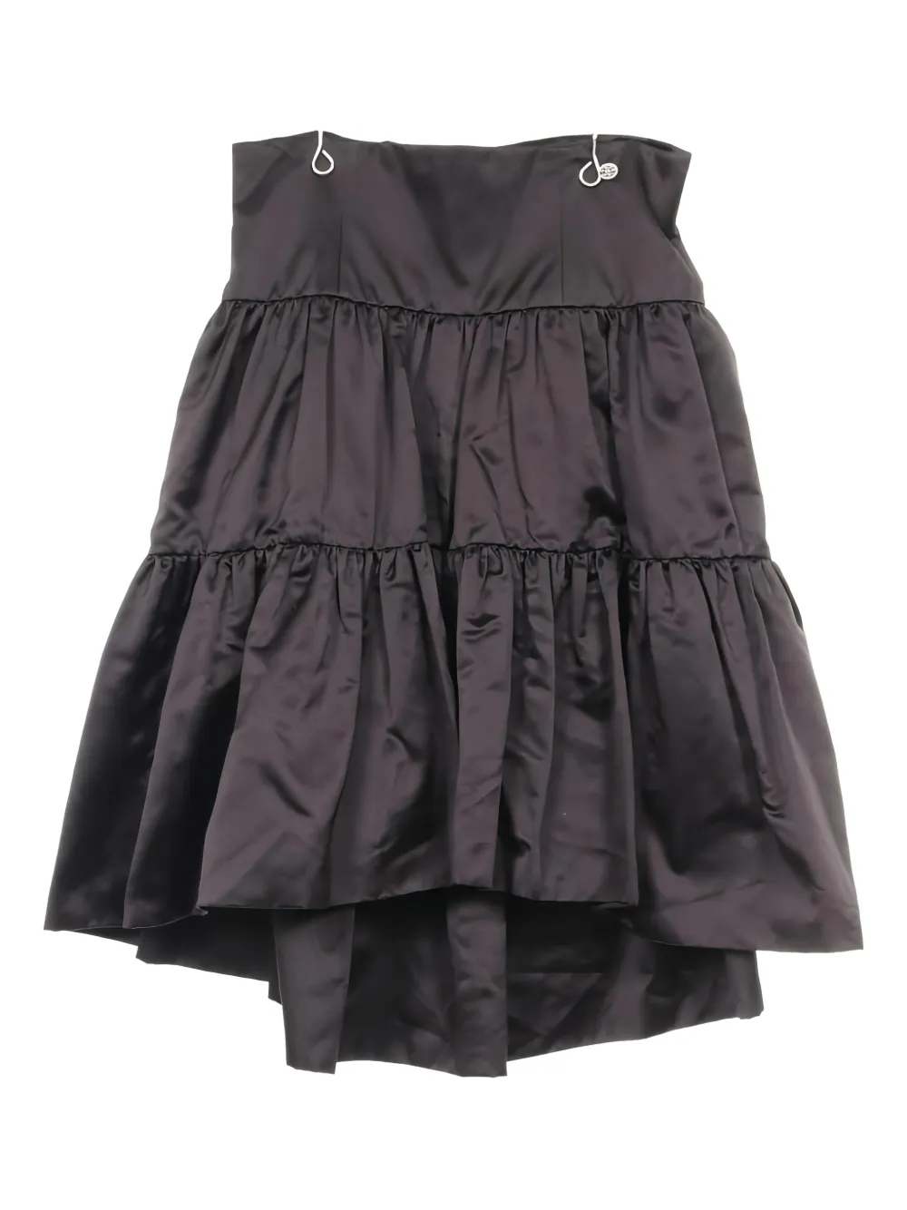 CHANEL Pre-Owned layered silk skirt - Nero