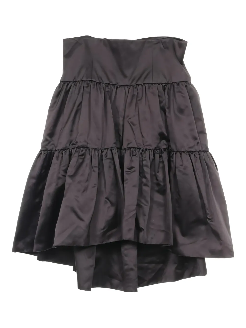 CHANEL Pre-Owned layered silk skirt - Nero