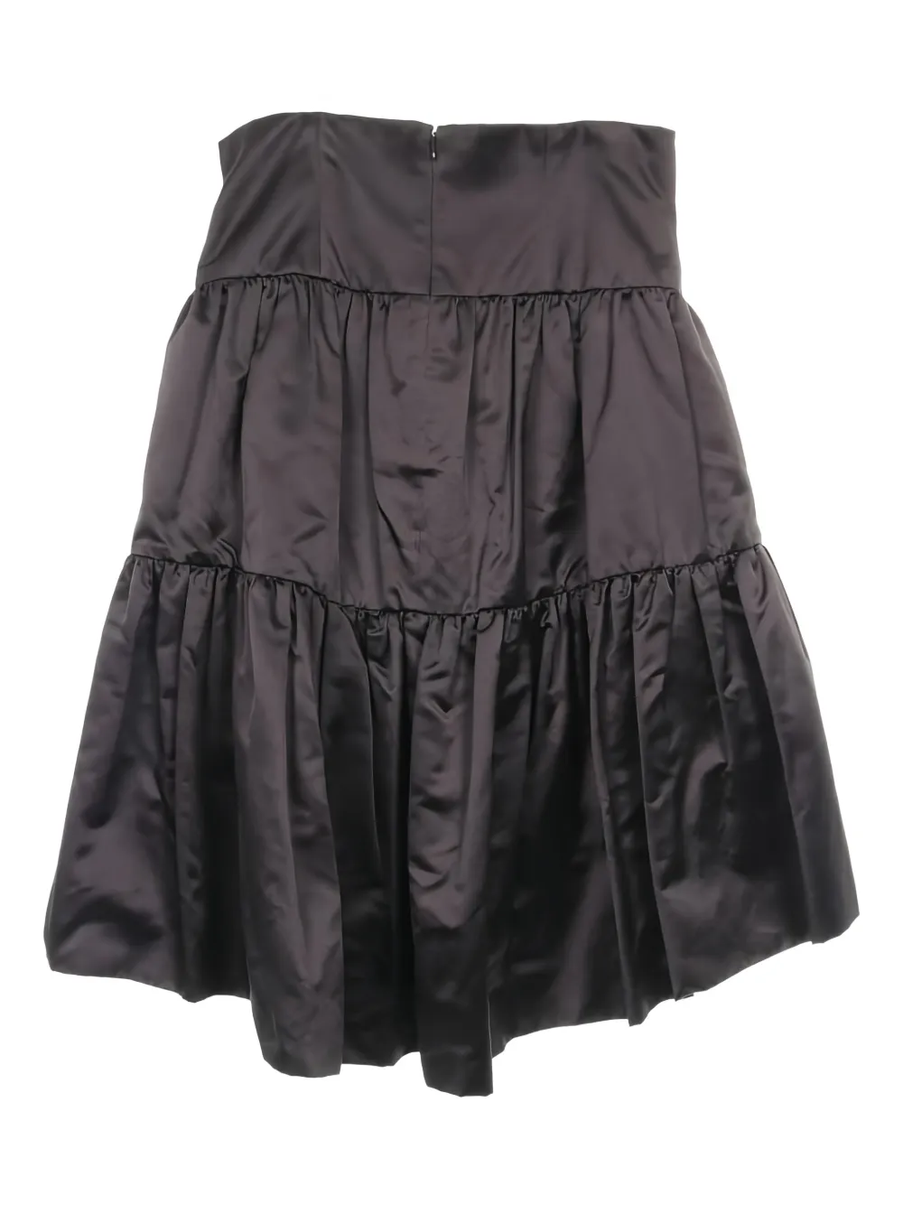 CHANEL Pre-Owned layered silk skirt - Zwart