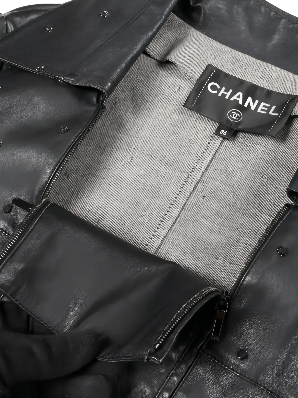 CHANEL Pre-Owned 1986-1988 レザージャケット | ブラック | FARFETCH JP