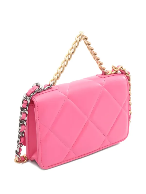 CHANEL Pre-Owned 2021 19 Dizeneuf キルティング ミニバッグ | ピンク 