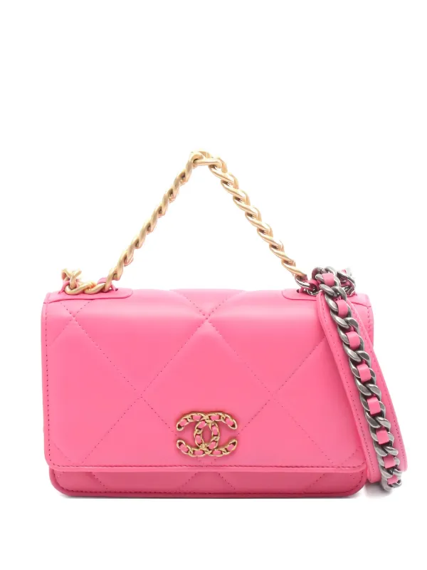 CHANEL Pre-Owned 2021 19 Dizeneuf キルティング ミニバッグ | ピンク 