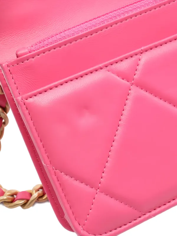 CHANEL Pre-Owned 2021 19 Dizeneuf キルティング ミニバッグ | ピンク 