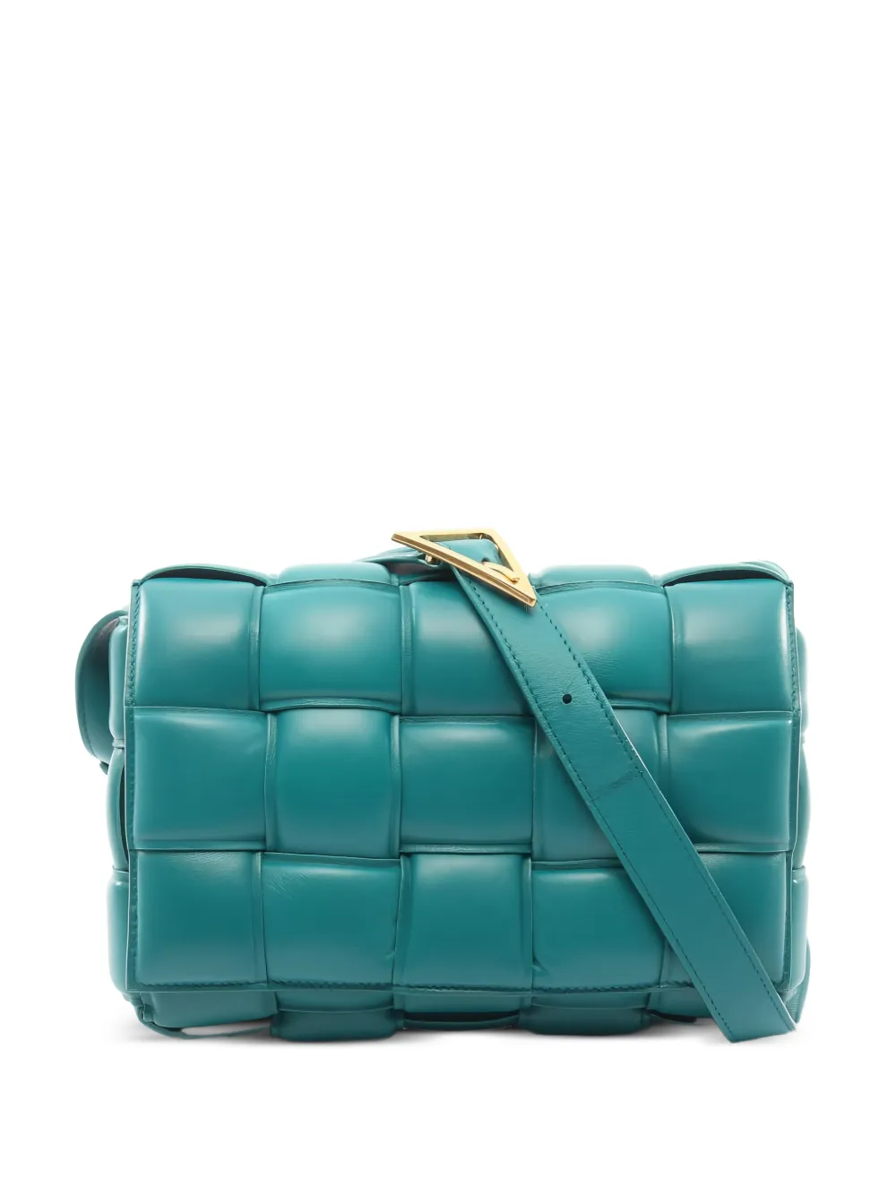 Bottega Veneta Pre-Owned 2010s Cassette padded leather shoulder bag - Blu