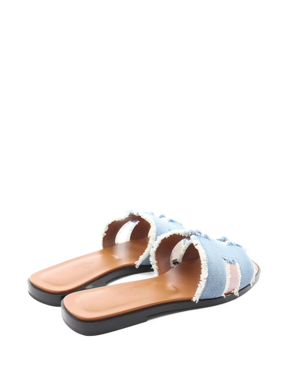 Herm&egrave;s Pre-Owned 2010s Oran denim sandalen - Blauw