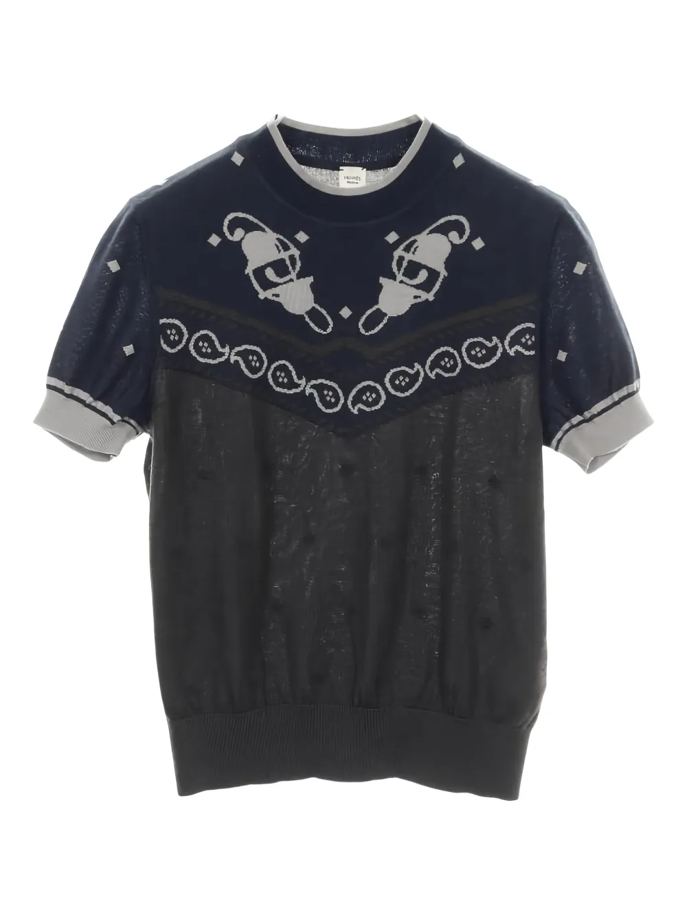 Hermès Pre-Owned Top a maniche corte anni 2000 - Grigio