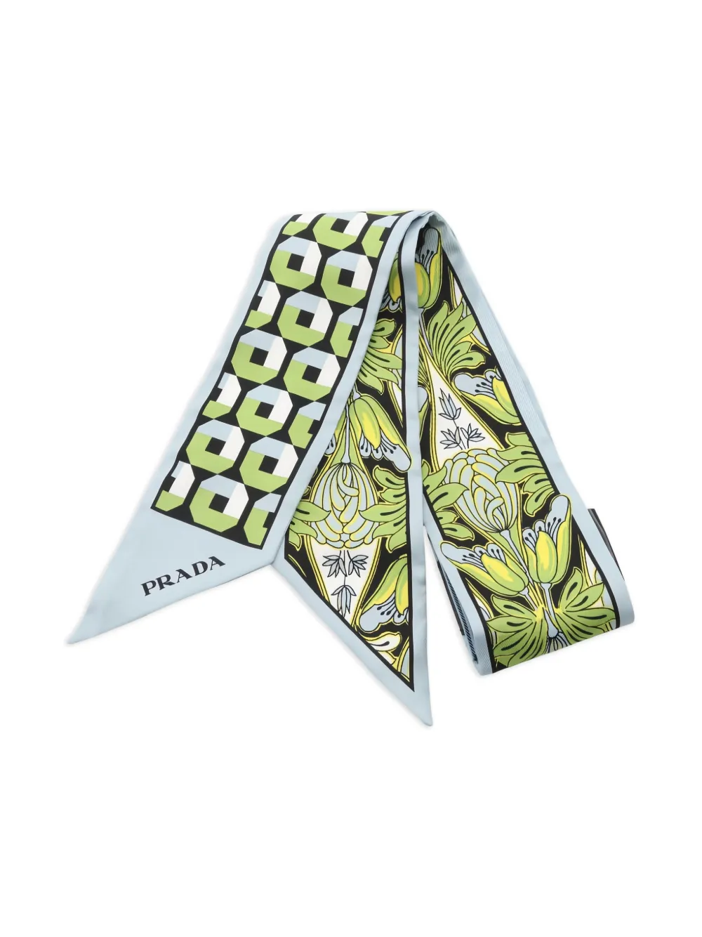 Prada Pre-Owned Foulard a fiori anni 2010 - Blu