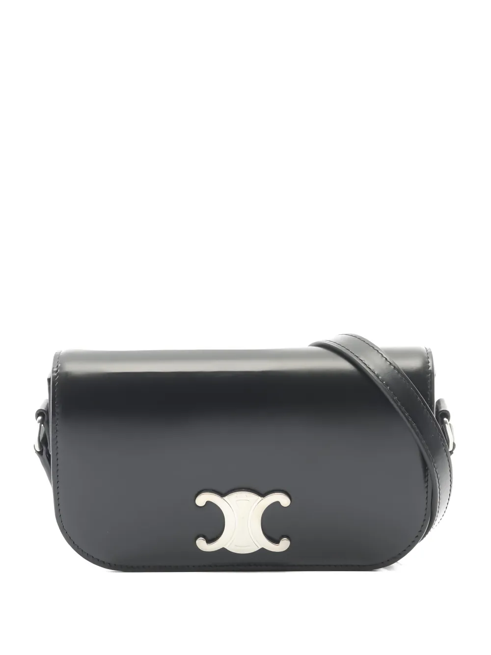 Celine Pre-Owned 2020s Triomphe leather shoulder bag - Nero