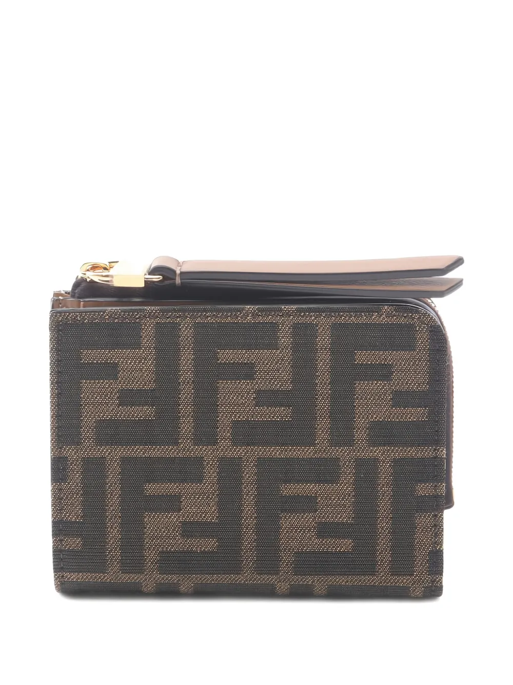 Fendi Pre-Owned 2020s Zucca bi-fold zip-fastening wallet - Marrone