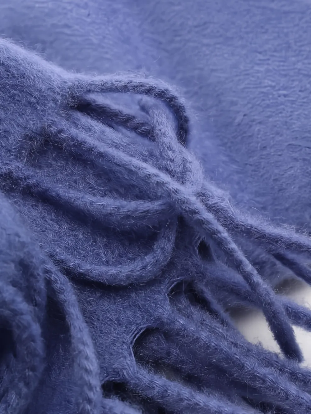 2010s Fringe Cashmere Blanket