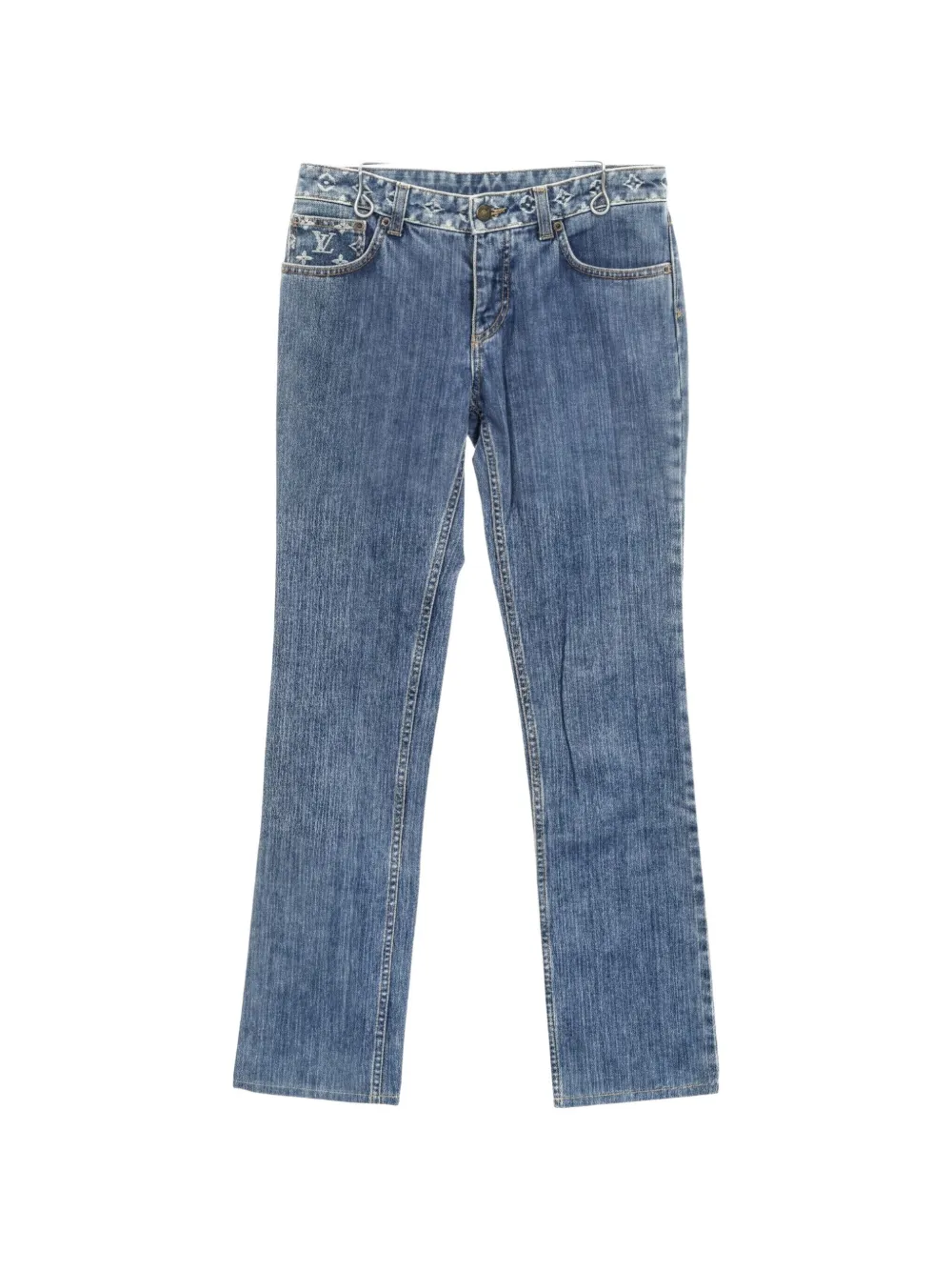Louis Vuitton Pre-Owned 2010s Monogram straight-leg jeans - Blu