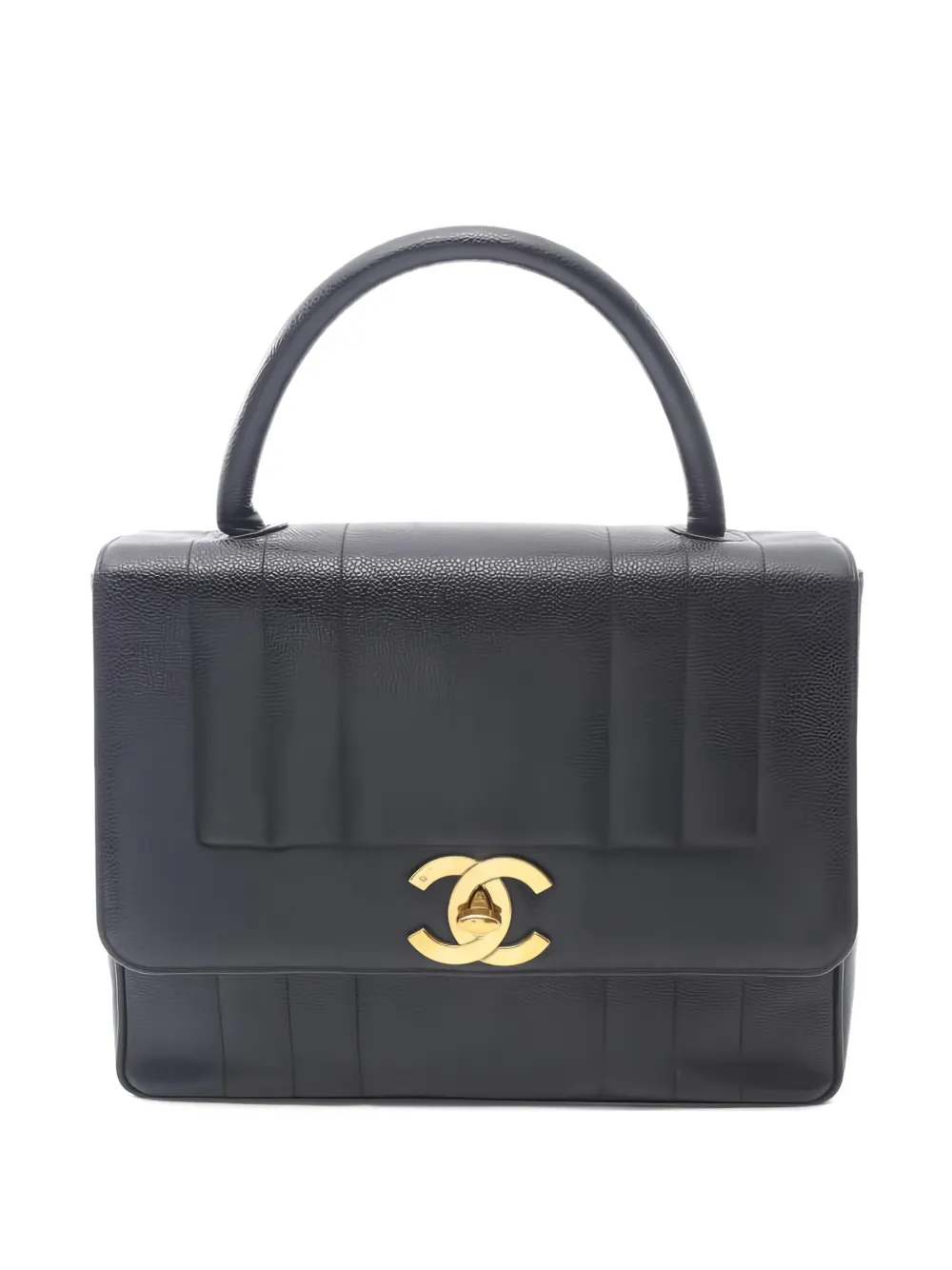 CHANEL Pre-Owned 1994-1996 Mademoiselle caviar-leather handbag - Nero