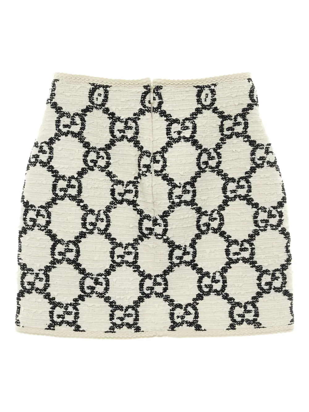 Gucci Pre-Owned 2010s tweed GG-pattern mini skirt - Wit
